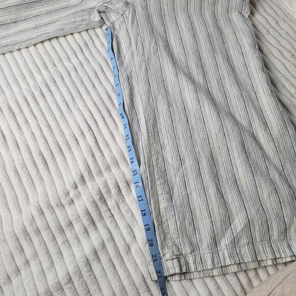 Max Studio Wide Leg Linen Cotton Pants Size XL Blue Casual Chic Summer Coastal - Picture 8 of 9